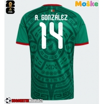 Moške Nogometnih dresov Mehika Armando Gonzalez #14 Domači SP 2026 Kratki rokavi